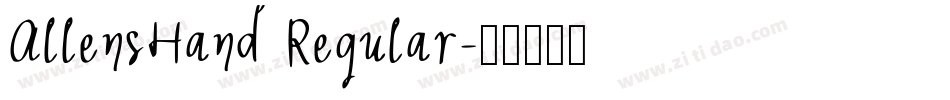 AllensHand Regular字体转换